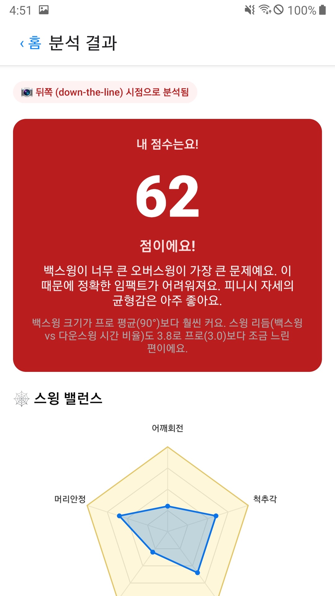 스윙코치 — 점수 + 밸런스