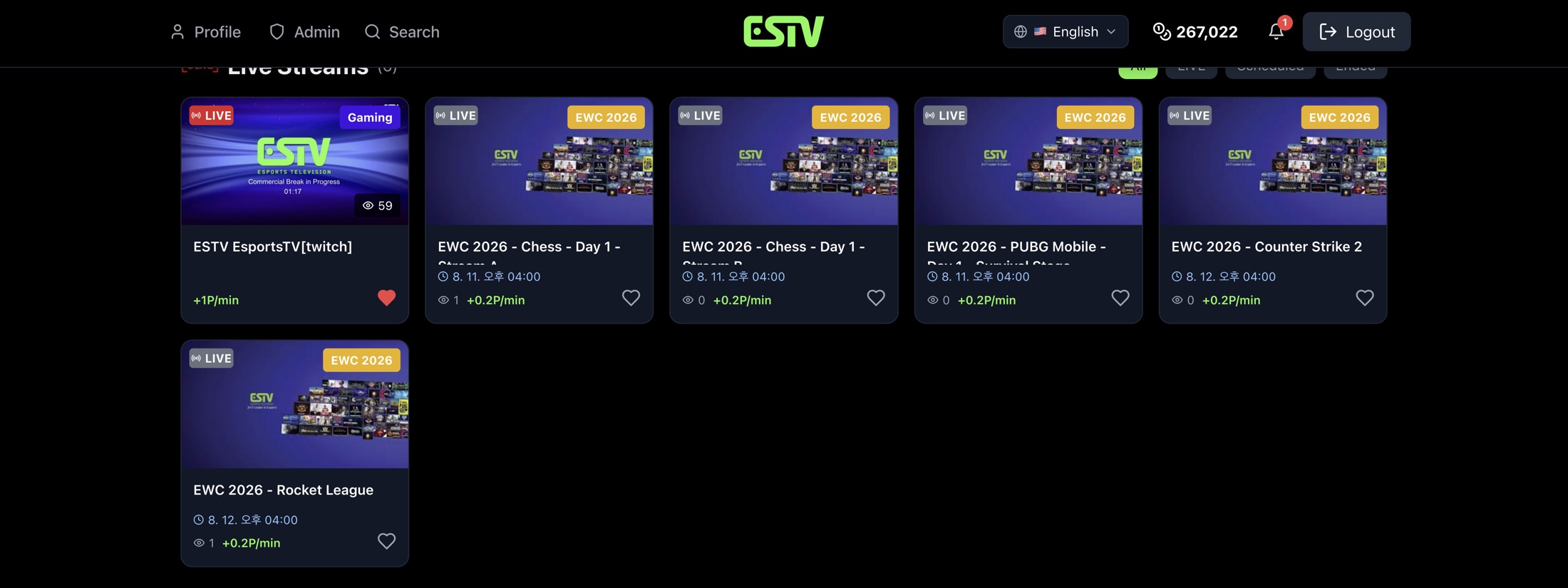 ESTV — 라이브 · VOD
